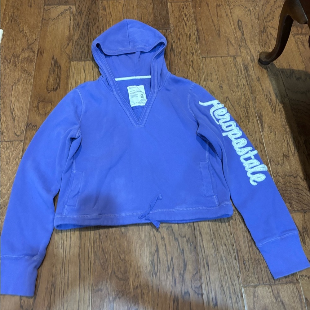 Aéropostale Cropped Hoodie Purple Size XL  Y2K/2011